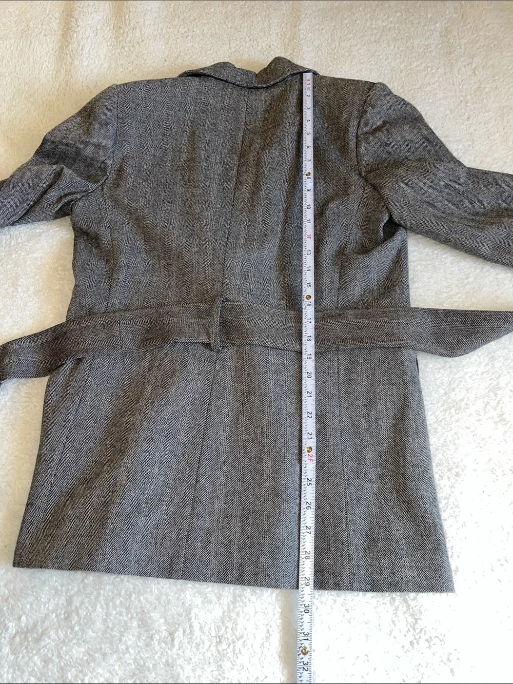 Reformation Newcastle Herringbone Wool Blend Blazer Gray Size‎ L